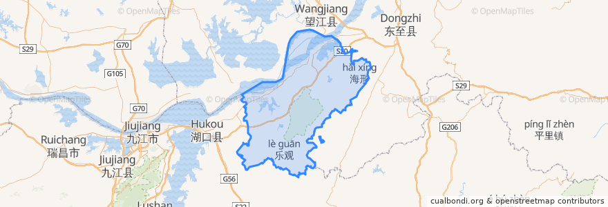 Mapa de ubicacion de 彭泽县.