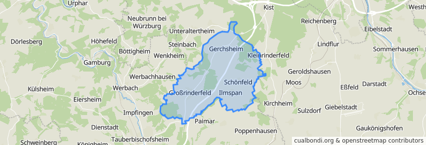 Mapa de ubicacion de Großrinderfeld.