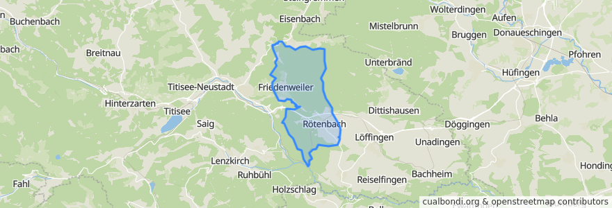 Mapa de ubicacion de Friedenweiler.