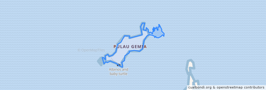 Mapa de ubicacion de Pulau Gemia.