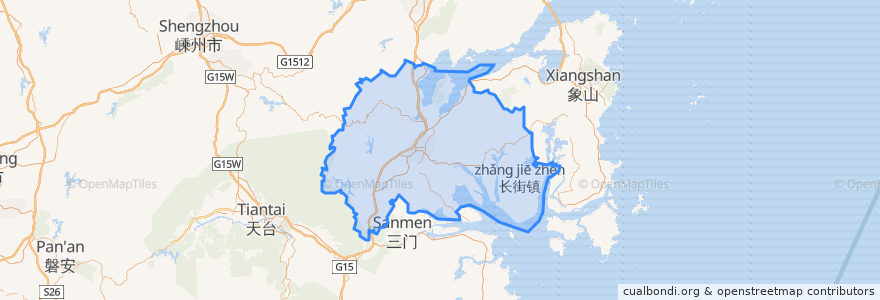 Mapa de ubicacion de 宁海县.