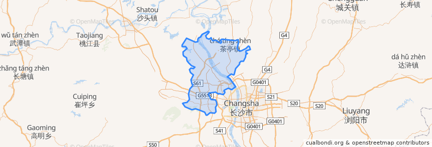 Mapa de ubicacion de 望城区.