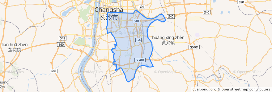 Mapa de ubicacion de 雨花区.