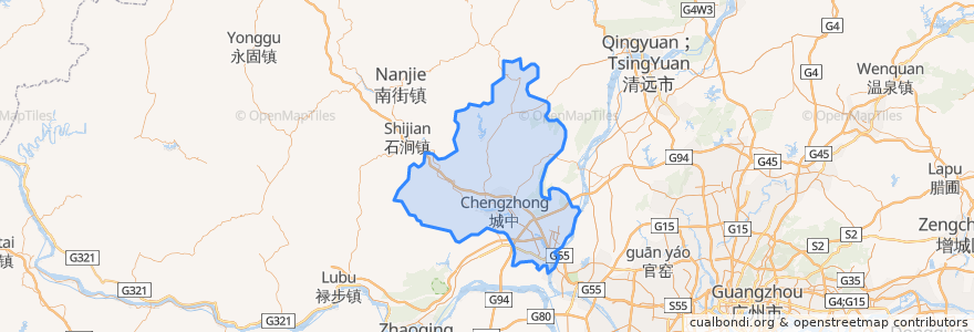 Mapa de ubicacion de 四会市.