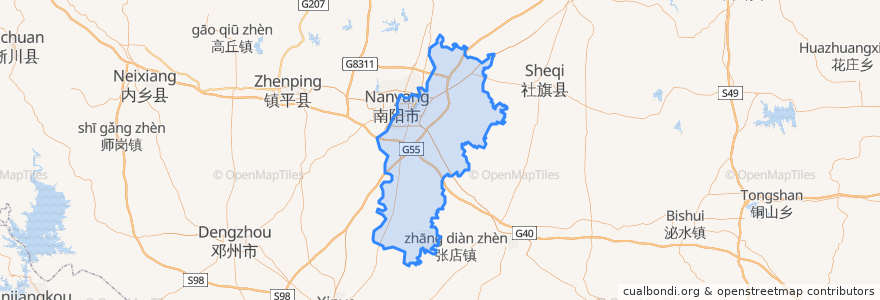 Mapa de ubicacion de 宛城区.