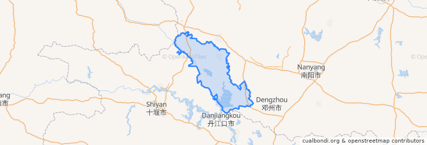 Mapa de ubicacion de 淅川县.