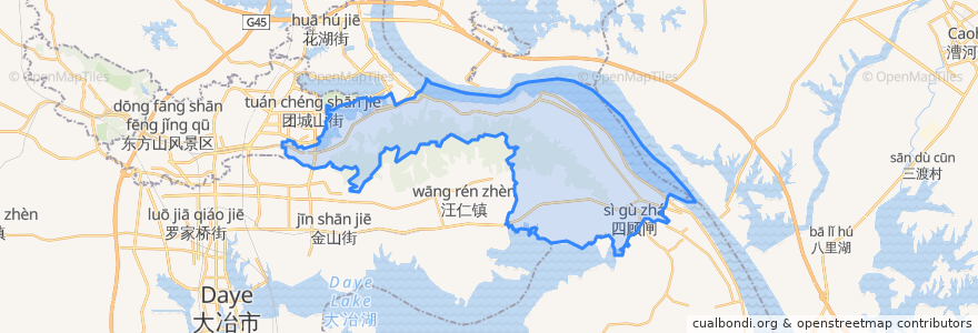 Mapa de ubicacion de 西塞山区.