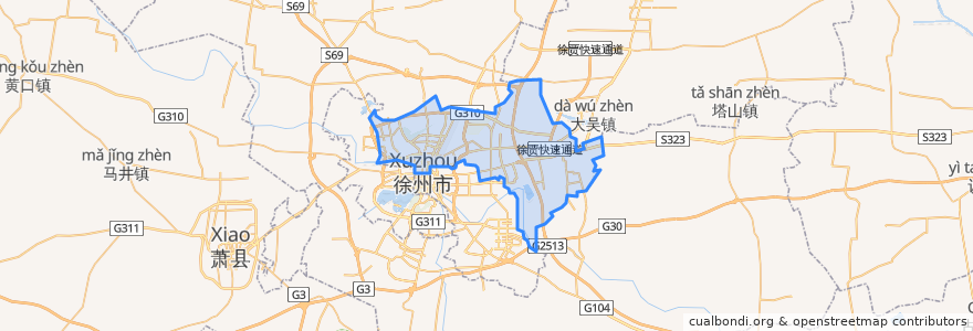 Mapa de ubicacion de Gulou District.