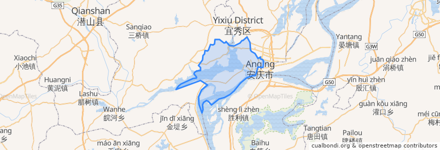 Mapa de ubicacion de 大观区.