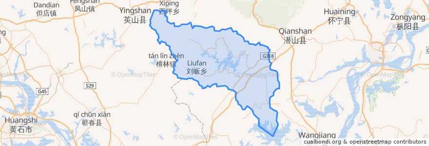 Mapa de ubicacion de 太湖县.