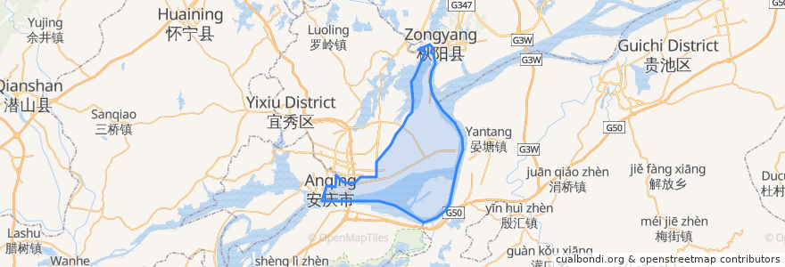 Mapa de ubicacion de 迎江区.