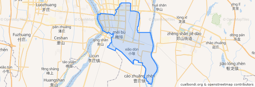 Mapa de ubicacion de 梅家埠街道.