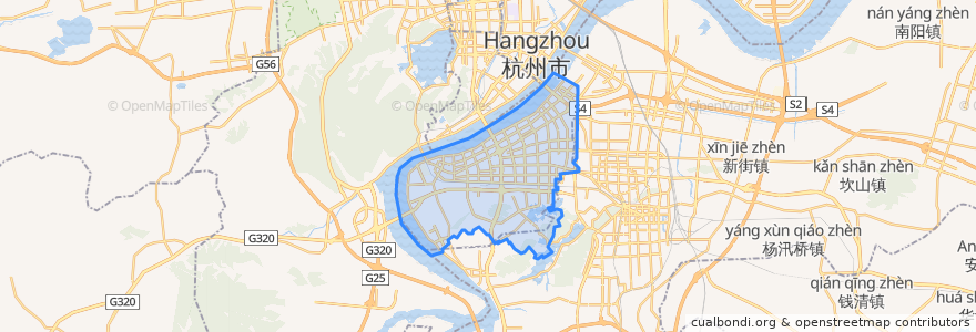 Mapa de ubicacion de Binjiang District.