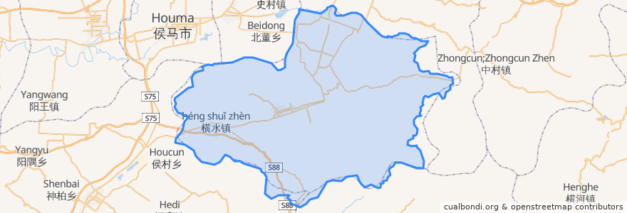 Mapa de ubicacion de 绛县.