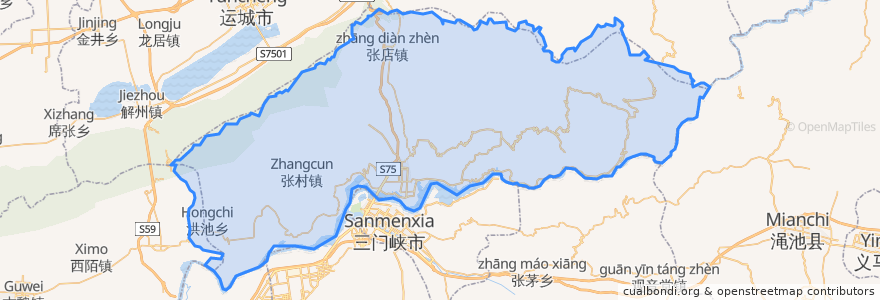 Mapa de ubicacion de 平陆县.