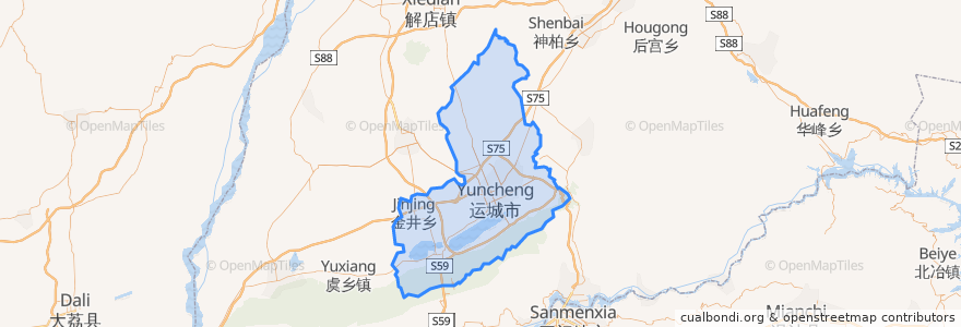 Mapa de ubicacion de 盐湖区.