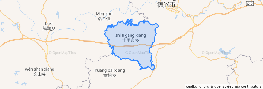 Mapa de ubicacion de Shiligang.