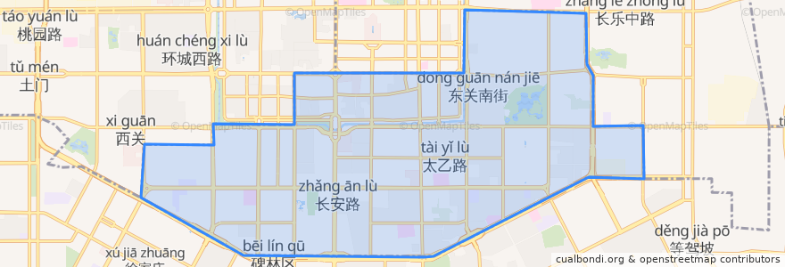 Mapa de ubicacion de 碑林区.