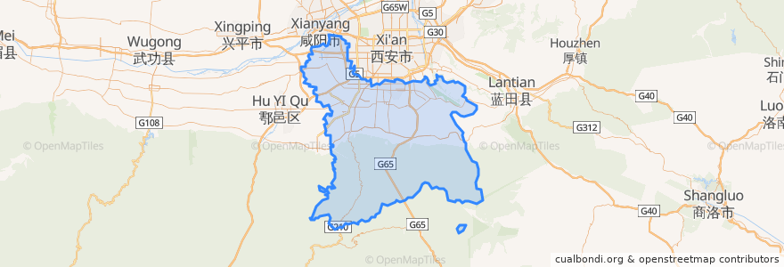 Mapa de ubicacion de 长安区.