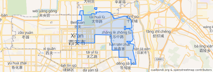 Mapa de ubicacion de 新城区.