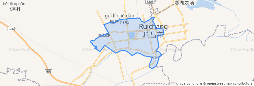 Mapa de ubicacion de 湓城街道.