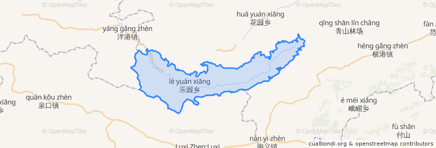 Mapa de ubicacion de 乐园乡.