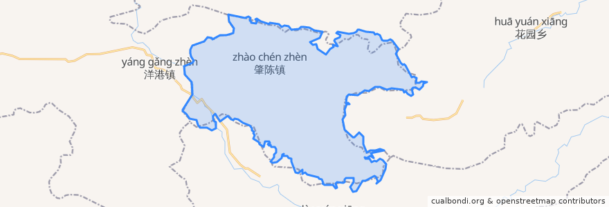 Mapa de ubicacion de 肇陈镇.