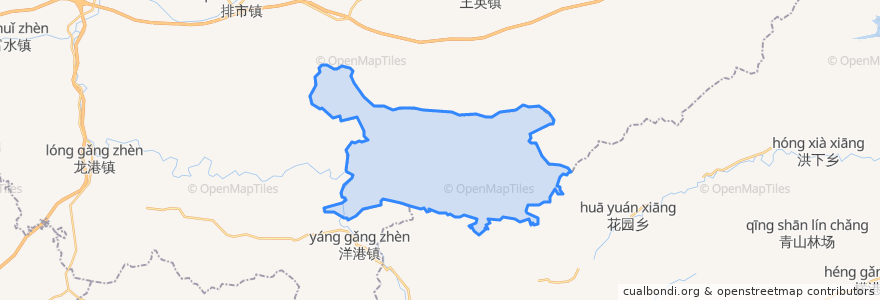 Mapa de ubicacion de 洪一乡.