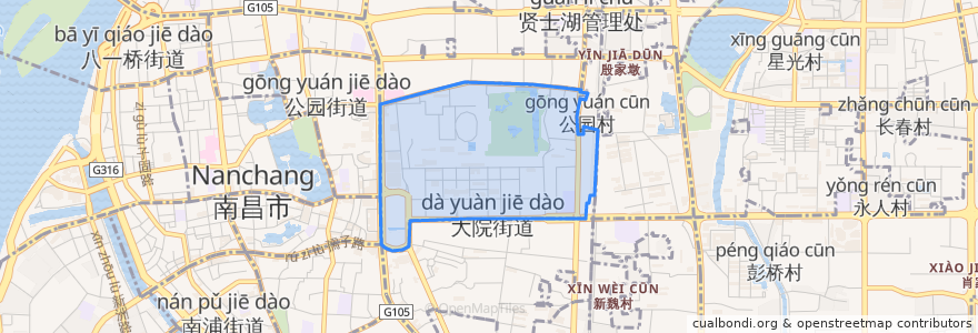 Mapa de ubicacion de 大院街道.