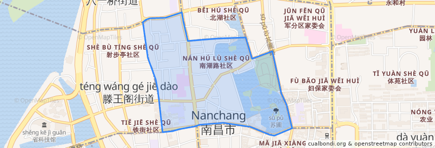 Mapa de ubicacion de 百花洲街道.