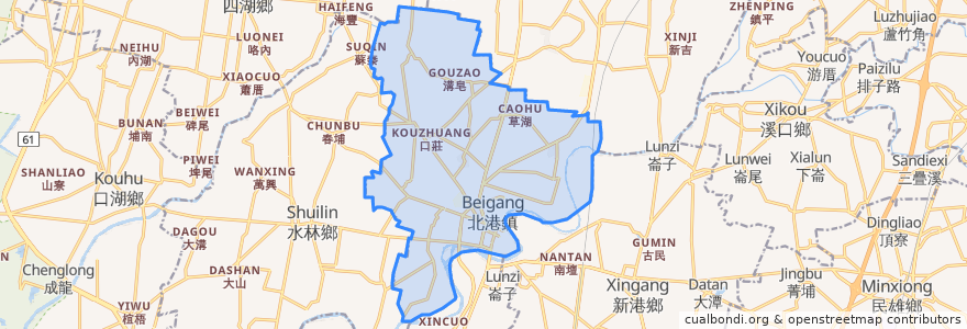 Mapa de ubicacion de Beigang.