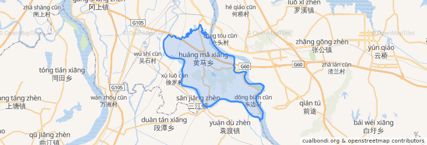 Mapa de ubicacion de 黄马乡.