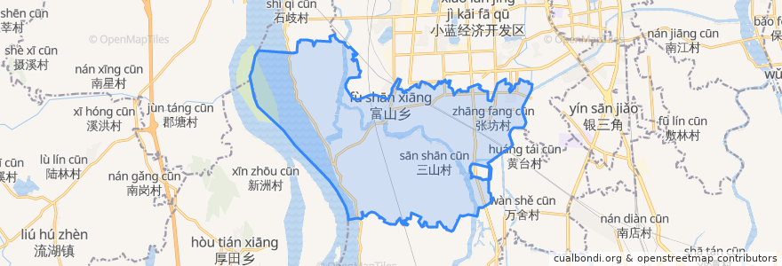 Mapa de ubicacion de 富山乡.