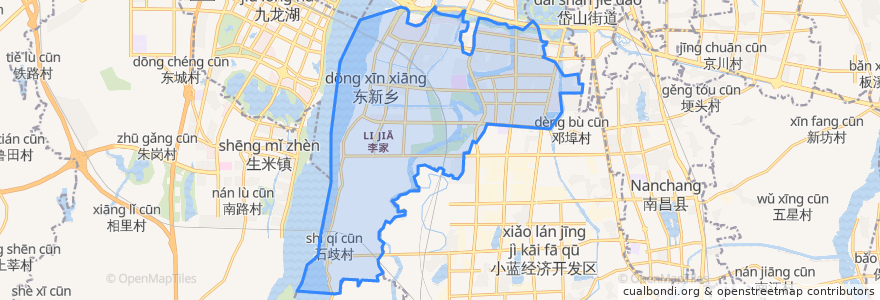 Mapa de ubicacion de 东新街道.