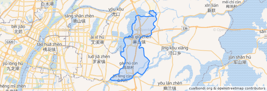 Mapa de ubicacion de 麻丘镇.