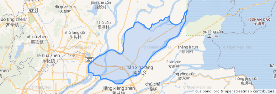 Mapa de ubicacion de 南新乡.