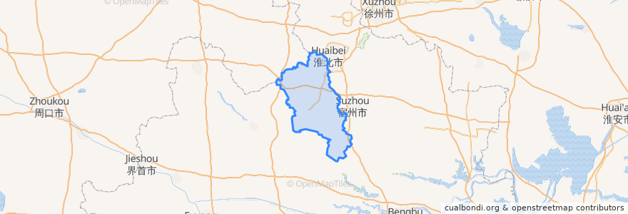 Mapa de ubicacion de 濉溪县.