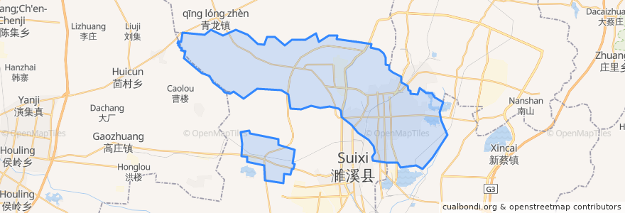 Mapa de ubicacion de 相山区.