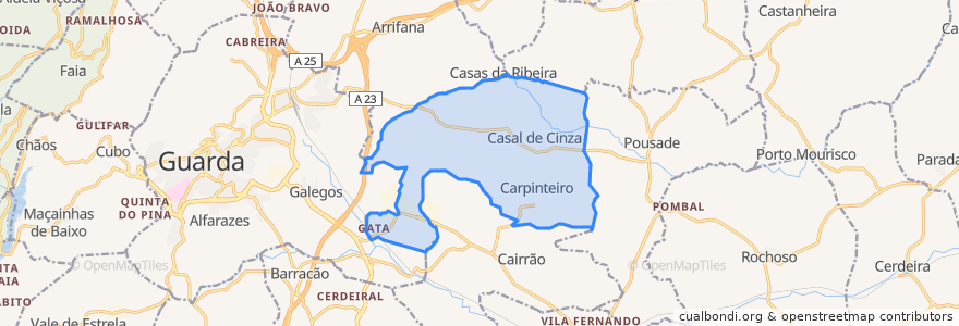 Mapa de ubicacion de Casal de Cinza.