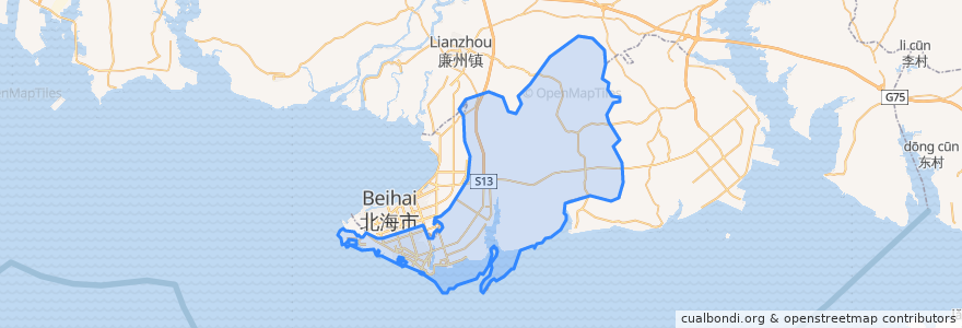 Mapa de ubicacion de District de Yinhai.