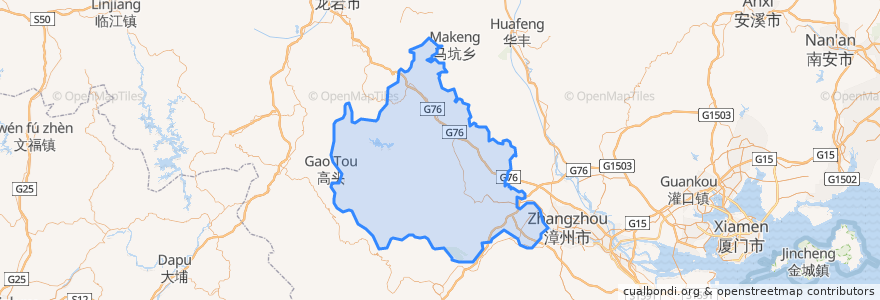 Mapa de ubicacion de 南靖县.