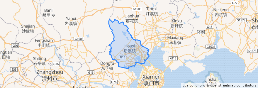 Mapa de ubicacion de 集美区.