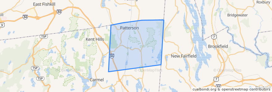 Mapa de ubicacion de Town of Patterson.