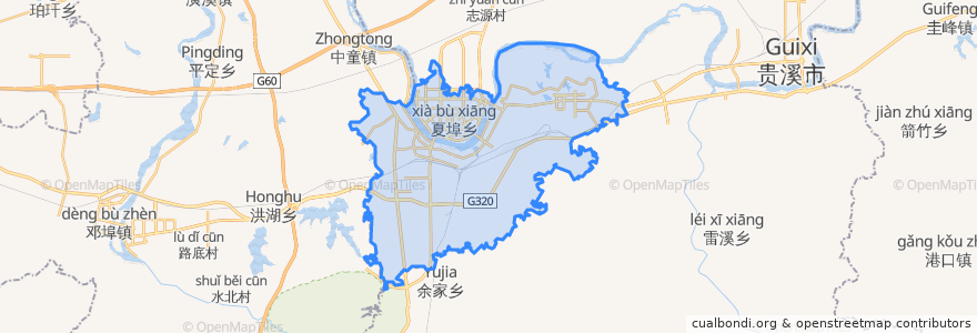 Mapa de ubicacion de 月湖区.