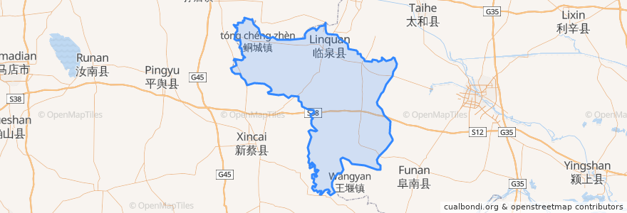 Mapa de ubicacion de 临泉县.