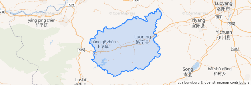 Mapa de ubicacion de 洛宁县.