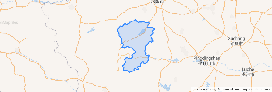 Mapa de ubicacion de 嵩县.