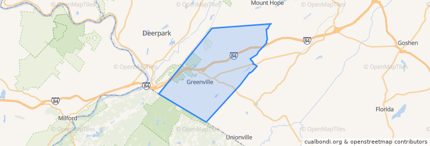 Mapa de ubicacion de Town of Greenville.