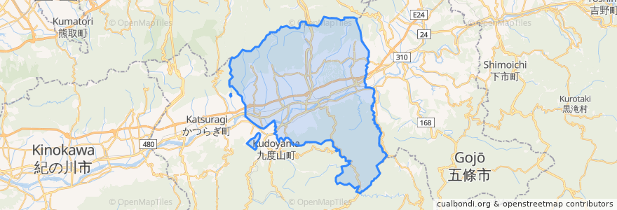 Mapa de ubicacion de 橋本市.