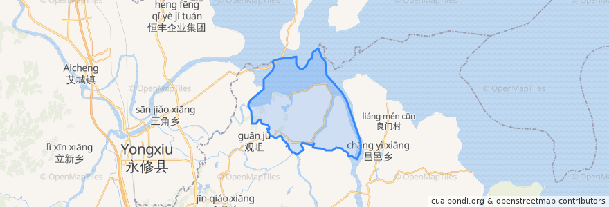 Mapa de ubicacion de 铁河乡.